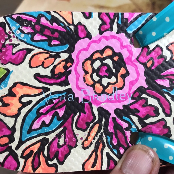 💗 Vera Bradley 💗…Women’s 9-10…Sunburst Floral and Polka Dot Flip Flops!Sandals - Picture 2 of 10